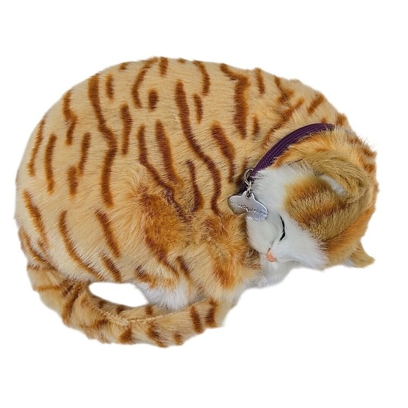 Perfect Petzzz Realistic Tabby Orange Cat Breathing Sleeping Pet Working - Picture 5 of 10
